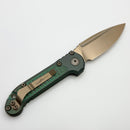 Pre-Owned Microtech Marfione Select LUDT Gen III Antique Green Frag Titanium Handles & Bronze S/E 1135-13FRMS1