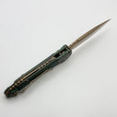 Pre-Owned Microtech Marfione Select LUDT Gen III Antique Green Frag Titanium Handles & Bronze S/E 1135-13FRMS1