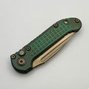 Pre-Owned Microtech Marfione Select LUDT Gen III Antique Green Frag Titanium Handles & Bronze S/E 1135-13FRMS1