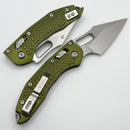Microtech Knives Manual Stitch RAM LOK Frag OD Green Aluminum & Stonewashed M390MK 169RL-10FROD