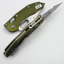 Microtech Knives Manual Stitch RAM LOK Frag OD Green Aluminum & Stonewashed M390MK 169RL-10FROD