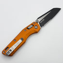 Microtech MSI RAM LOK Mini Orange Fluted Aluminum Handles w/ Black Part Serrated M390MK 210M-2FLOR