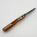 Microtech MSI RAM LOK Mini Orange Fluted Aluminum Handles w/ Black Part Serrated M390MK 210M-2FLOR