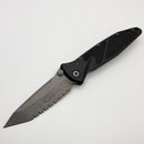Pre-Owned Microtech Socom Elite Fully Serrated Tanto Edge Manual Black Apocalyptic Standard 161-12AP