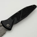 Pre-Owned Microtech Socom Elite Fully Serrated Tanto Edge Manual Black Apocalyptic Standard 161-12AP