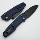 Thermic Tactical Subzero 2026A Navy Blue G-10 Handles w/ Titanium Accents & 3.75" Blackwash M390