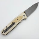 Thermic Tactical Plasma 2026C Ivory G-10 Handles w/ Titanium Accents & 4" Stonewash M390