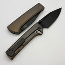 Chaves Knives Scapegoat 229 w/ Magnetic Bronze Titanium Integral Handle & Chisel PVD M390
