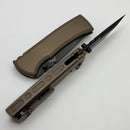 Chaves Knives Redencion 229 Bronze Titanium Integral Handle w/ Magnetic Ti Inlays & Tanto Chisel PVD M390