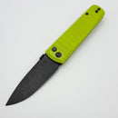 Thermic Tactical Subzero 2026B Neon Green G-10 Handles w/ Titanium Accents & 3.5" Blackwash M390