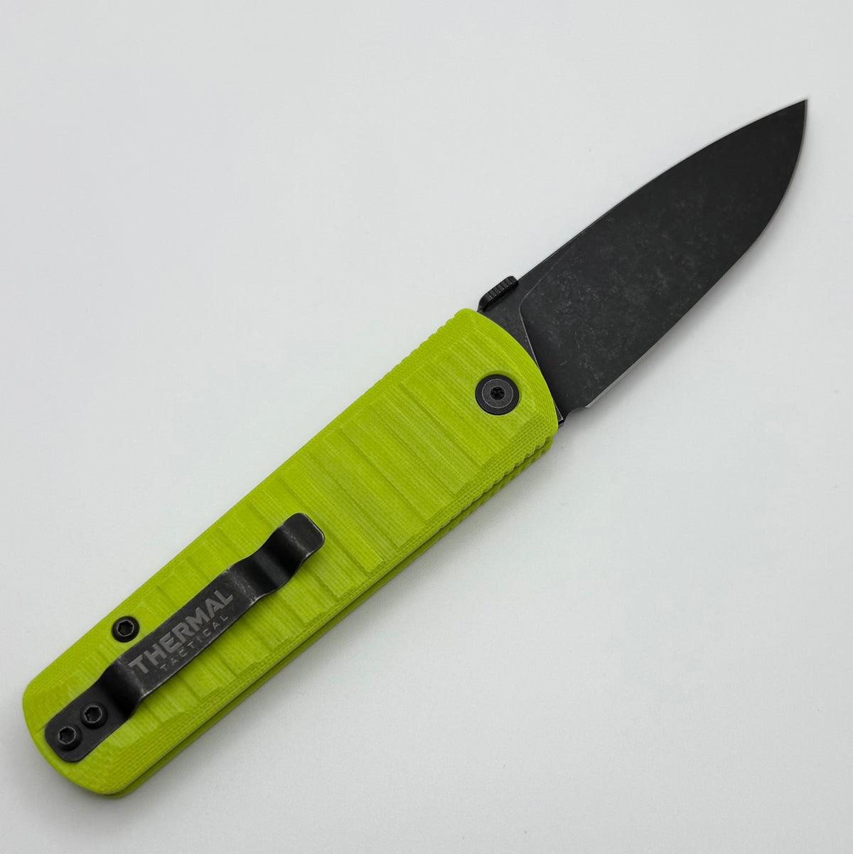 Thermic Tactical Subzero 2026B Neon Green G-10 Handles w/ Titanium Acc