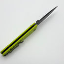 Thermic Tactical Subzero 2026B Neon Green G-10 Handles w/ Titanium Accents & 3.5" Blackwash M390