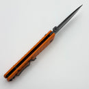 Thermic Tactical Subzero 2026B Orange G-10 Handles w/ Titanium Accents & 3.5" Blackwash M390