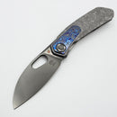 Poikilo Blade Vulpex Crab Midtech Crystal Titanium Handles w/ ZircuTi Accents & Mirror Stonewash DLC M398