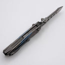 Poikilo Blade Task Knives Ark Titanium w/ Blue Crystal Titanium Inlays Handles & Pearlescent Stonewash M390 Utility Pry