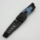 Poikilo Blade Task Knives Ark Dark Stonewash Titanium w/ Blue Crystal Titanium Inlays Handles & Dark Stonewash M390 Utility Pry