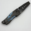 Poikilo Blade Task Knives Ark DLC Titanium w/ Blue Crystal Titanium Inlays Handles & Pearlescent DLC Stonewash M390 Utility Pry