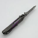 Poikilo Blade Task Knives Ark Titanium w/ Purple Crystal Titanium Inlays Handles & Pearlescent Stonewash M390 Utility Pry