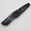 Poikilo Blade Task Knives Ark Dark Stonewash Titanium w/ Purple Crystal Titanium Inlays Handles & Dark Stonewash M390 Utility Pry