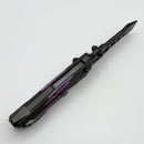 Poikilo Blade Task Knives Ark Dark Stonewash Titanium w/ Purple Crystal Titanium Inlays Handles & Dark Stonewash M390 Utility Pry