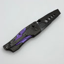 Poikilo Blade Task Knives Ark DLC Titanium w/ Purple Crystal Titanium Inlays Handles & Pearlescent DLC Stonewash M390 Utility Pry