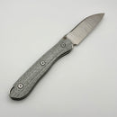 Tuya Knife Haze Fixed Blade Silver Carbon Fiber w/ 3V & Black Sheath