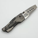 Poikilo Blade Task Knives Ark Titanium w/ Blackened Crystal Titanium Inlays Handles & Pearlescent Stonewash M390 Utility Pry