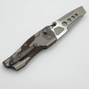 Poikilo Blade Task Knives Ark Titanium w/ Brown Titanium Inlays Handles & Pearlescent Stonewash M390 Utility Pry