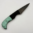 Aux Mfg Karl Handmade Black & Tiffany Blue G-10 w/CPM154 Blade