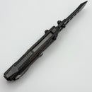 Poikilo Blade Task Knives Ark Dark Stonewash Titanium w/ Brown Titanium Inlays Handles & Dark Stonewash M390 Utility Pry