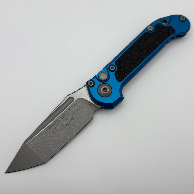Pre-Owned Microtech Knives LUDT Gen III Apocalyptic Tanto w/ Blue Handle 1136-10APBL