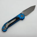 Pre-Owned Microtech Knives LUDT Gen III Apocalyptic Tanto w/ Blue Handle 1136-10APBL