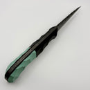 Aux Mfg Karl Handmade Black & Tiffany Blue G-10 w/CPM154 Blade