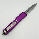 Pre-Owned Microtech Ultratech Double Edge Stonewash Standard & Violet 122-10VI