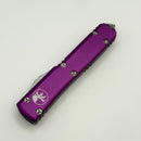 Pre-Owned Microtech Ultratech Double Edge Stonewash Standard & Violet 122-10VI