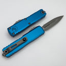 Microtech UTX-85 Gen III w/ Blue Handle & Apocalyptic D/E Full Serrated M390MK 1232-12APBL