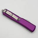Pre-Owned Microtech Ultratech Double Edge Stonewash Standard & Violet 122-10VI