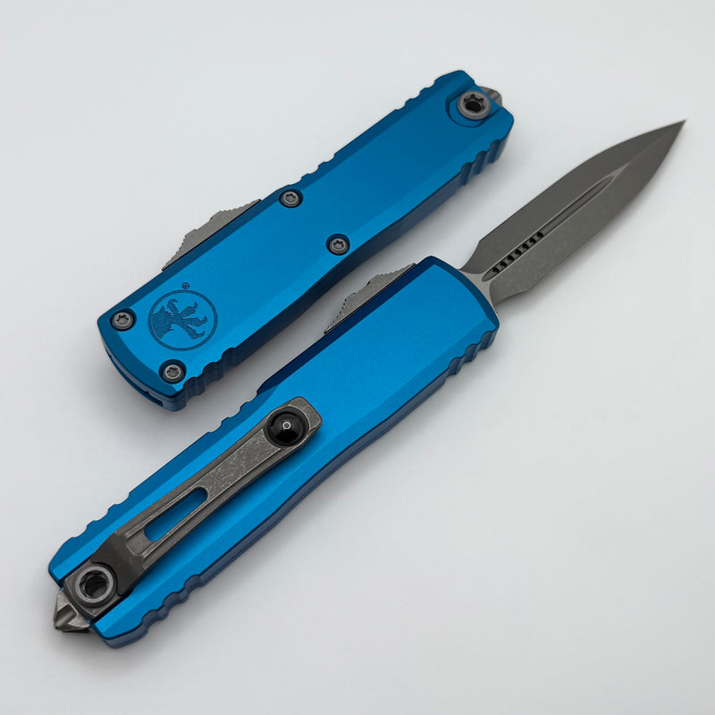 Microtech UTX-85 Gen III w/ Blue Handle & Apocalyptic D/E M390MK 1232-