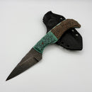 Aux Mfg Karl Jr. Handmade FDE & Teal Gripx w/ CPM154 Blade