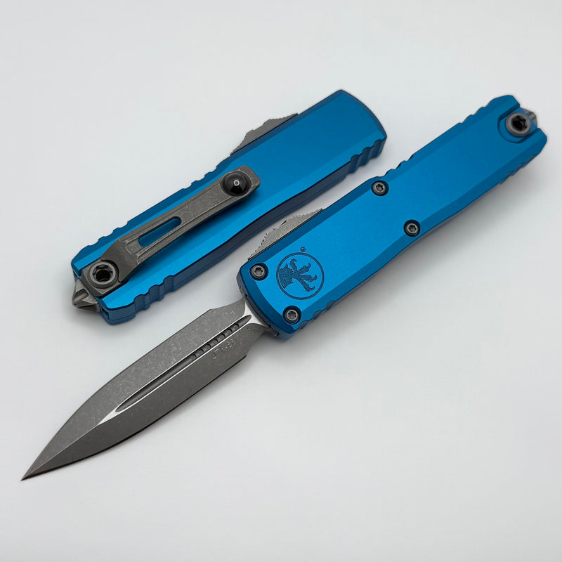 Microtech UTX-85 Gen III w/ Blue Handle & Apocalyptic D/E M390MK 1232-
