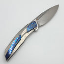 Poikilo Blade VK-Flow Midtech Crystal Titanium Handles w/ ZircuTi Accents & Hand Rubbed Satin M398