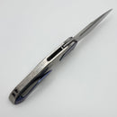 Poikilo Blade VK-Flow Midtech Crystal Titanium Handles w/ ZircuTi Accents & Hand Rubbed Satin M398