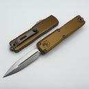 Microtech UTX-85 Gen IV w/ Tan Handle & Stonewash D/E M390MK 12324-10TA
