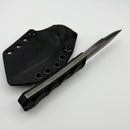 Aux Mfg Coffin Leaf Handmade Black G-10 w/ AEB-L Blade