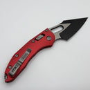 Microtech Knives Manual Stitch RAM LOK Fluted Aluminum Red Handles & Black M390MK 169RL-1FLRD