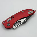 Microtech Knives Manual Stitch RAM LOK Fluted Aluminum Red Handles & Black M390MK 169RL-1FLRD