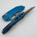 Microtech Borka Stitch Auto w/ Blue Handles & Apocalyptic M390 169-10APBL