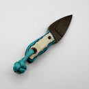 Aux Mfg Pocket Lint Handmade Blue G-10 w/ AEB-L Blade