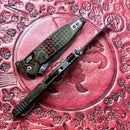 Microtech Socom Ram-Lok Outbreak Aluminum Frag Handles & Part Serrated T/E M390MK 161RL-2FROBS