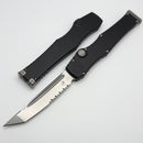 Microtech Marfione Select Halo VII Black Handle w/ 4.5" Part Serrated Stonewash Tanto M390MK 1351-11MS1